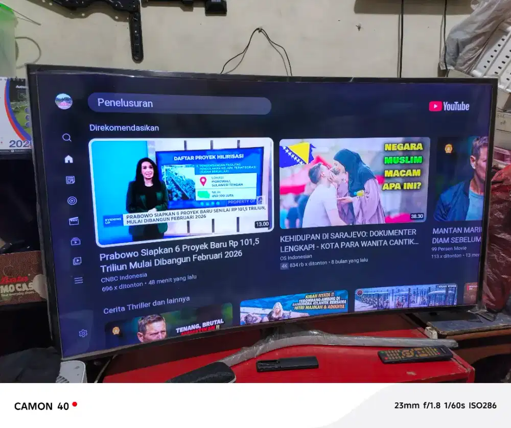 Led TV Smart Layar Curva melengkung merk Samsung 49 inchi