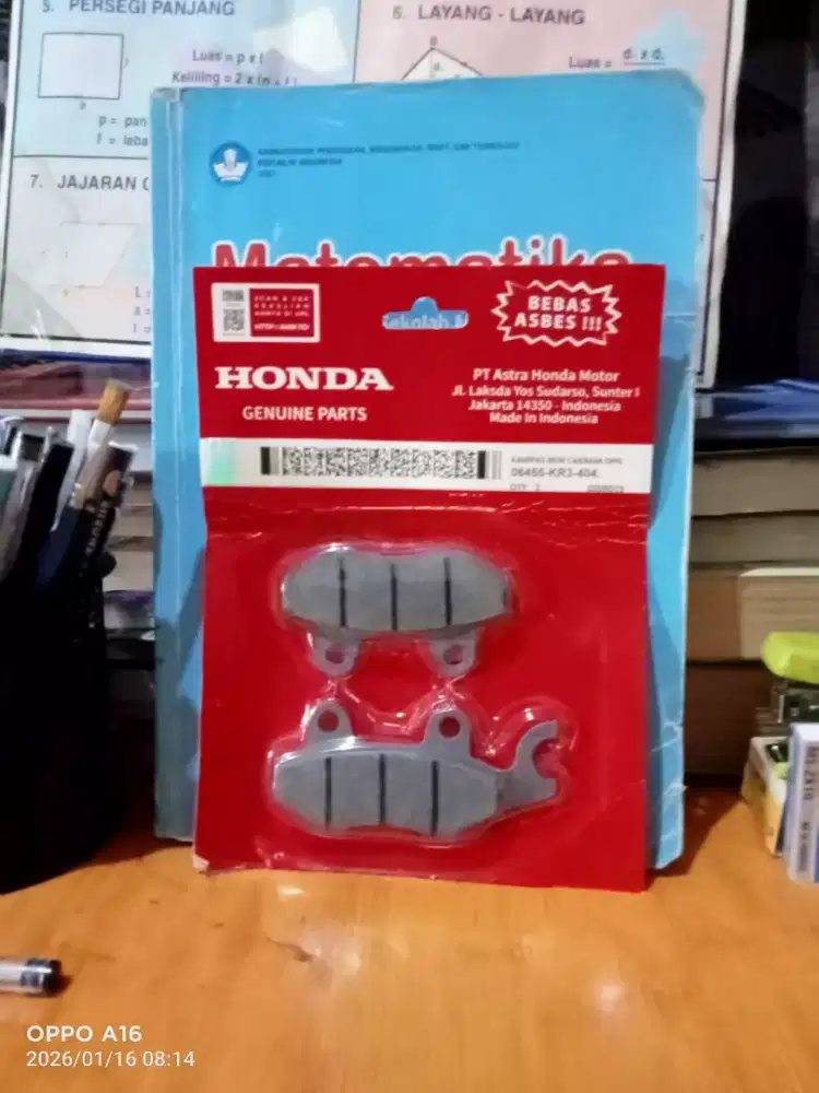 kampas rem cakram depan Honda Genuine Parts (AHM)