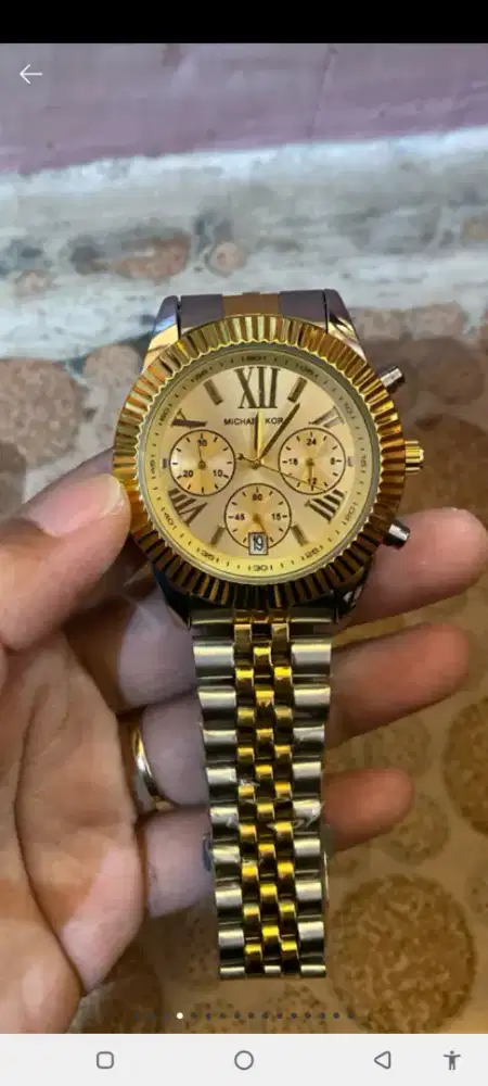 Jam tangan rantai MK wanita/pria crono aktif diameter 3,8 super.