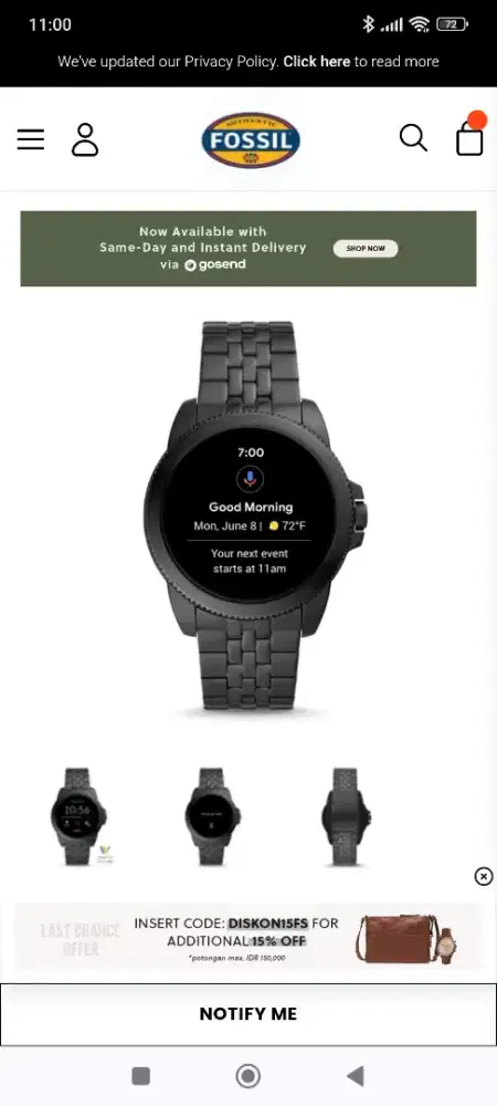 Fossil smartwatch 5e