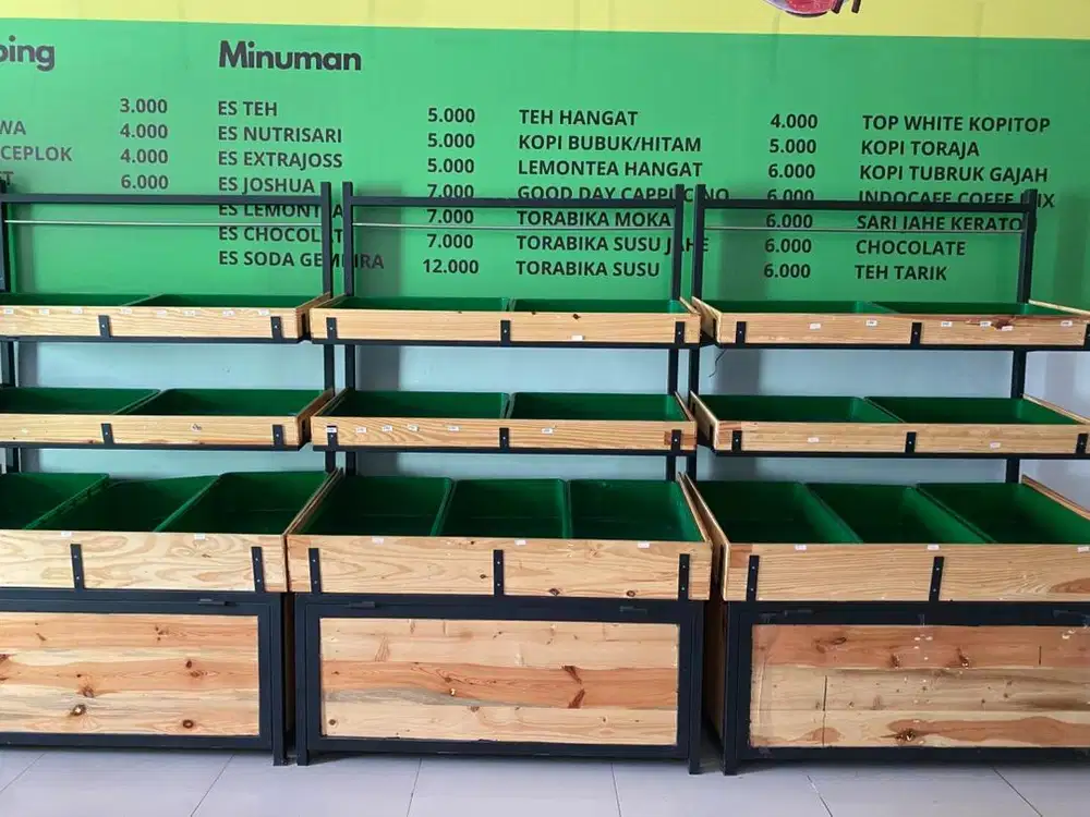 Rak sayur besi dan bak nya