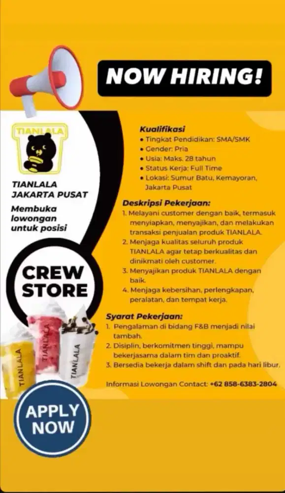 LOWONGAN STORE CREW