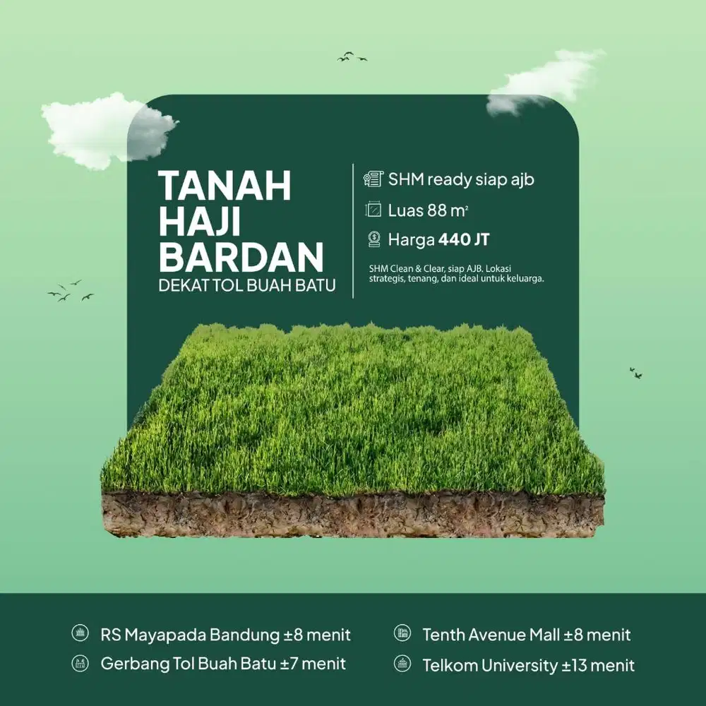 Dijual Tanah Buah Batu Dekat Tol, Akses Mudah