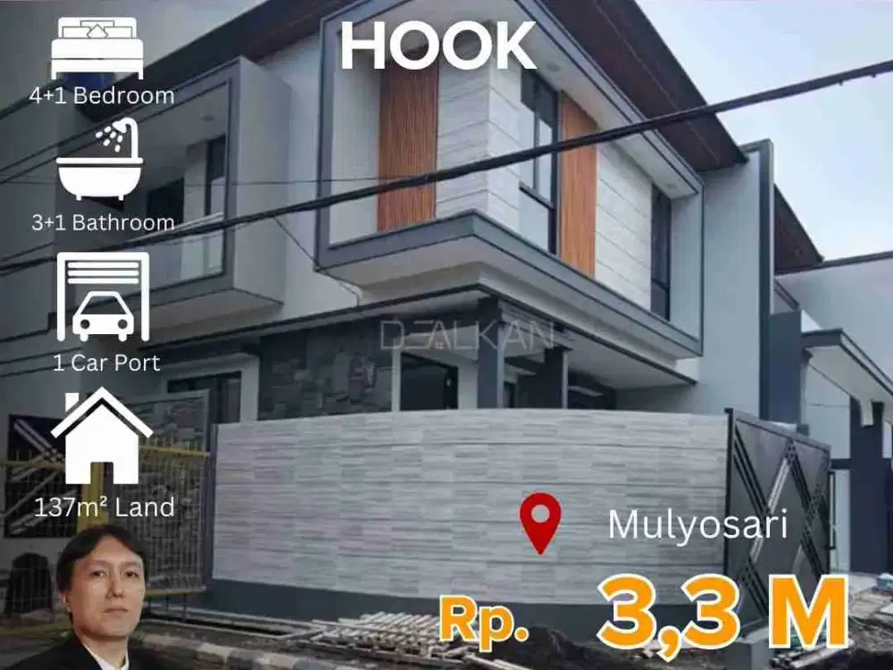 Dijual Rumah Baru Hook Mulyosari