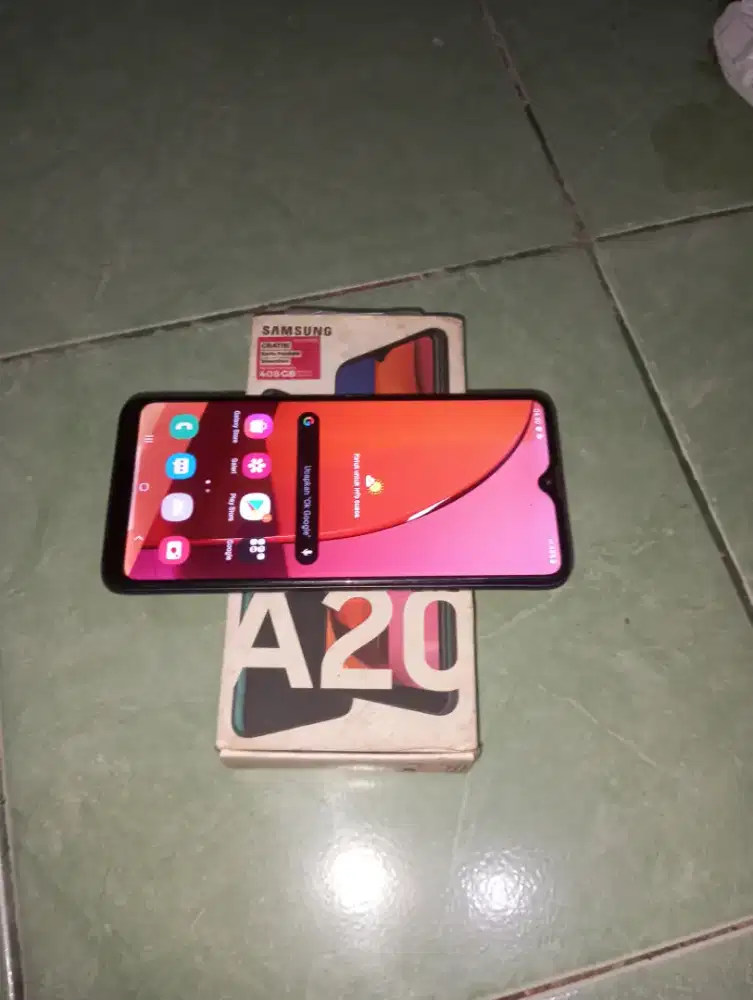 Samsung A20s ram 3/32 kondisi normal fullset