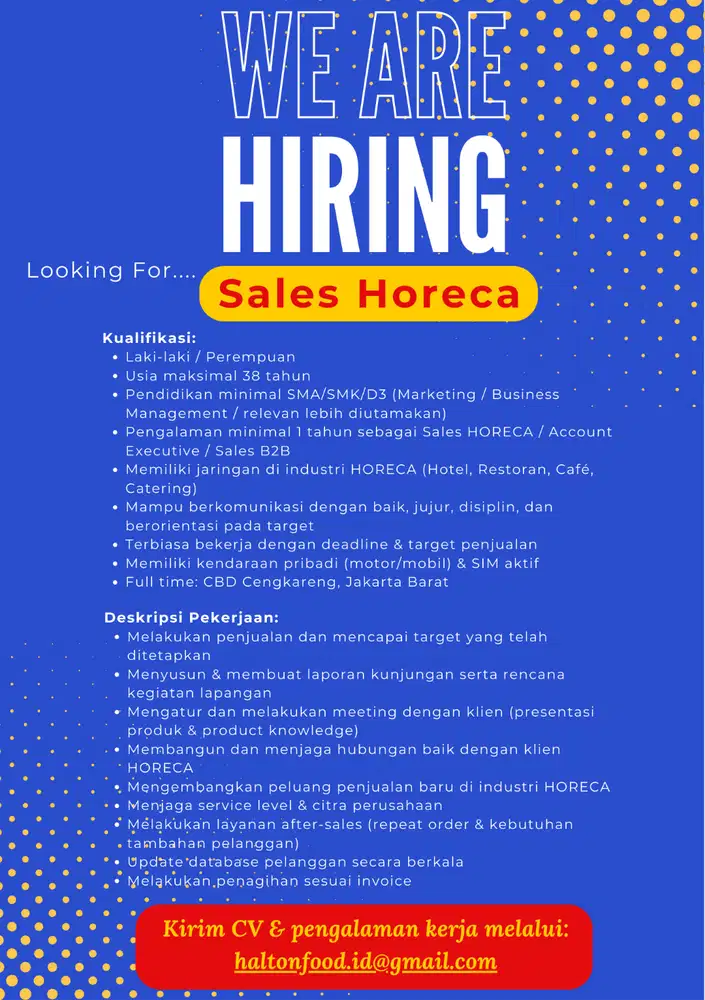 Sales HORECA (B2B)