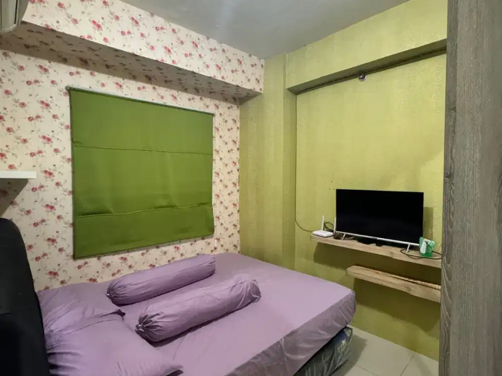 APARTEMEN GREEN PRAMUKA CITY 2 KAMAR FULL FURNISHED TOWER BOUGENVILLE INCLUDE MAINTANCE TAHUNAN