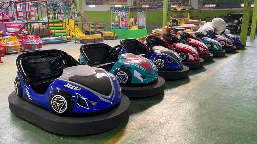 usaha wahana bombomcar mobil balap lengkap timer odong