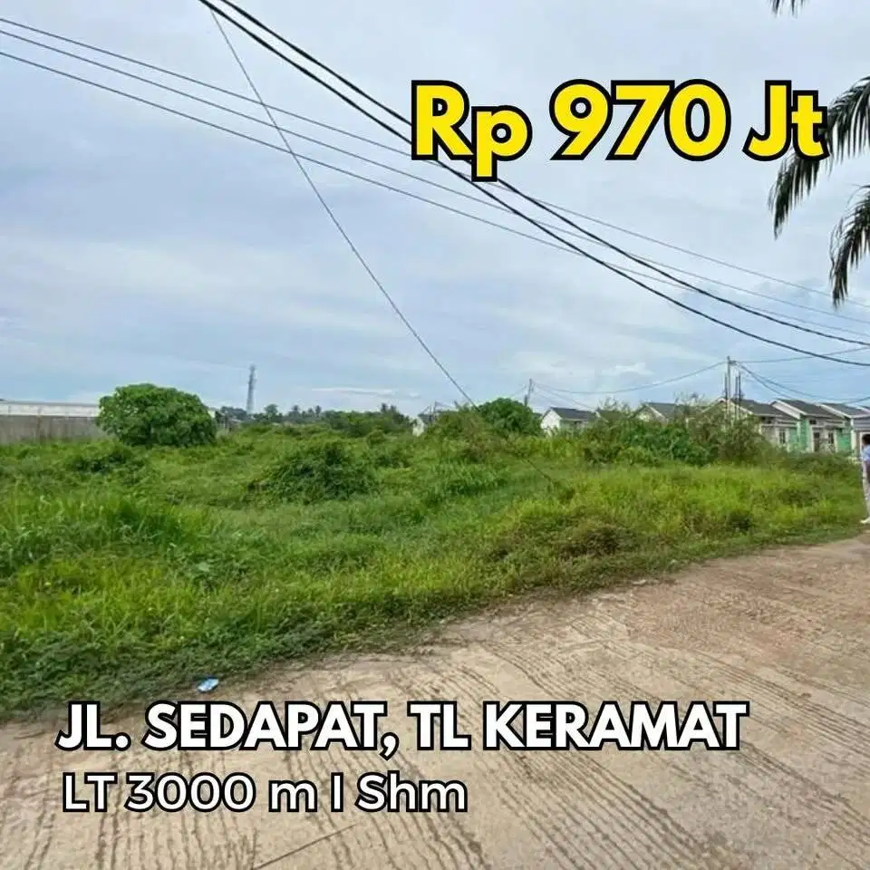 Tanah kavling murah lokasi talang keramat palembang