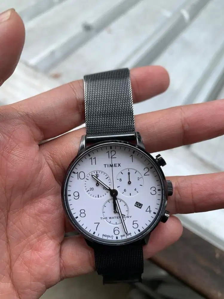 Timex Waterbury Chronograph Black Mesh - TW2T36800