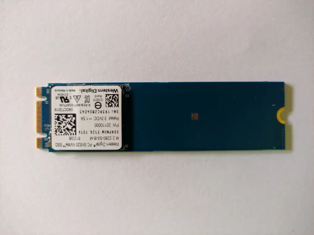 NVME M.2 WD 512GB DOUBLE SIDED