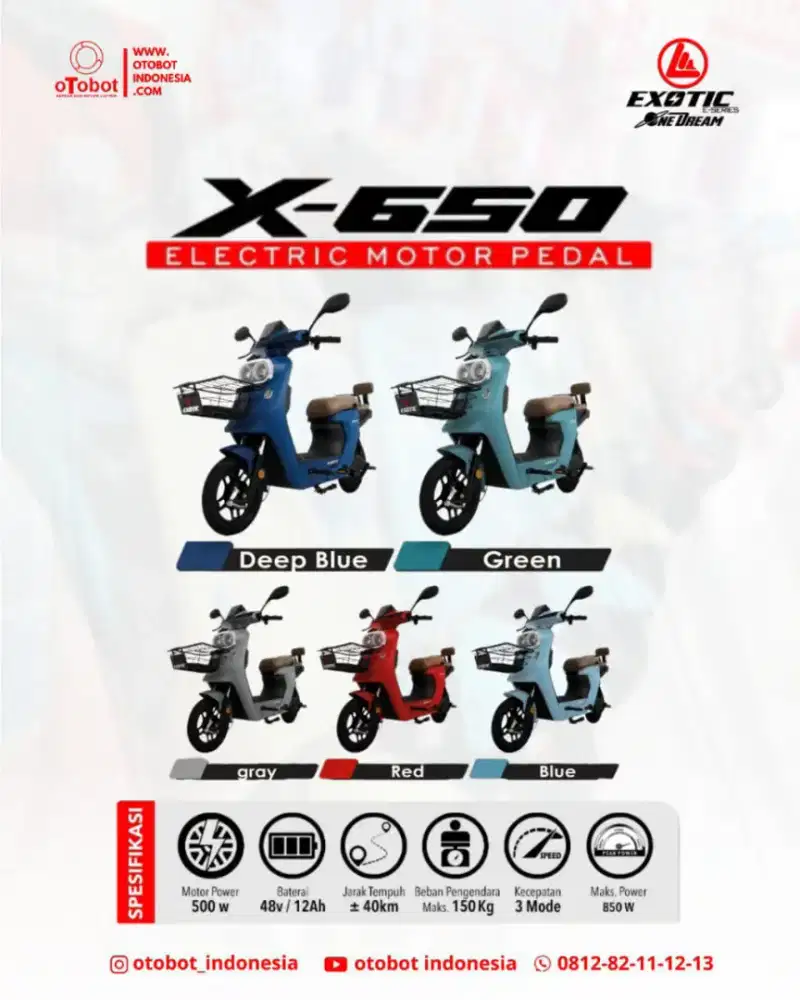 Sepeda Listrik Exotic X-650