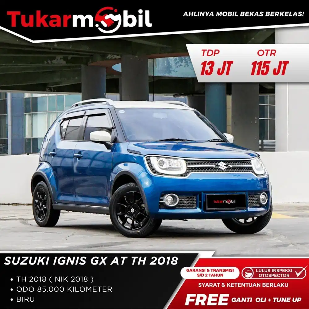 [BERGARANSI] SUZUKI IGNIS GX MATIC TAHUN 2018 GENAP BIRU