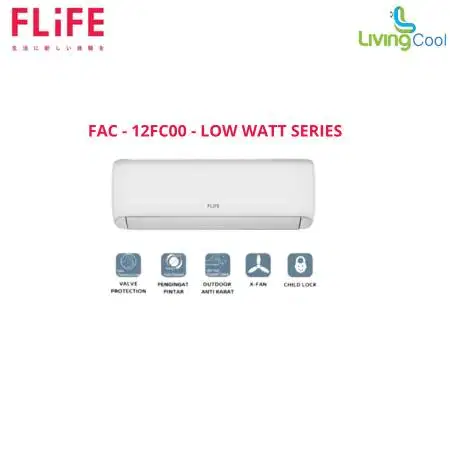 FLIFE AC LOWWATT 1.5 PK FAC-12FC00 GARANSI FREE KIRIM KARAWANG