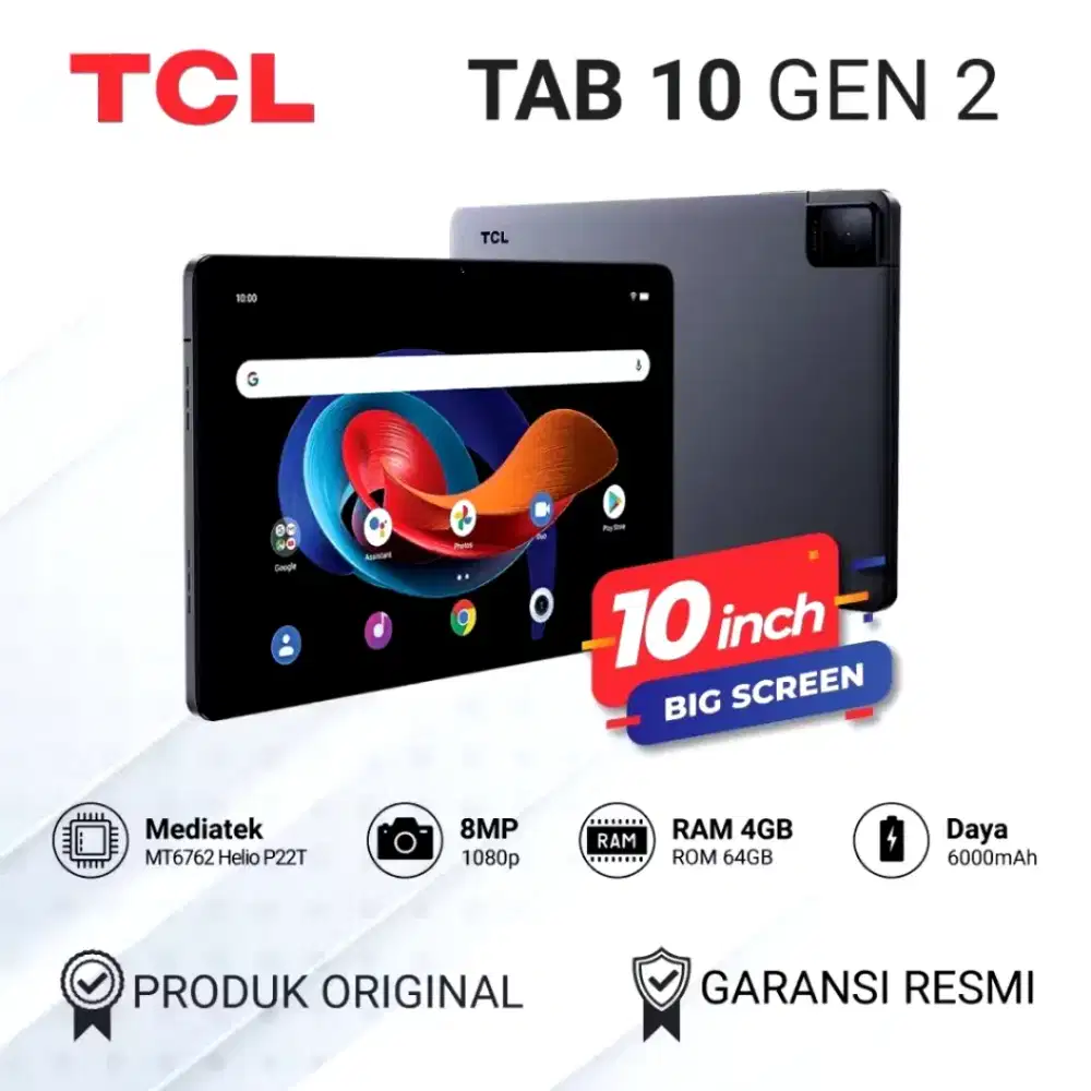 Tablet TCL GEN 2 Masih baru blm pernah pakai Masih lengkap sm dus15