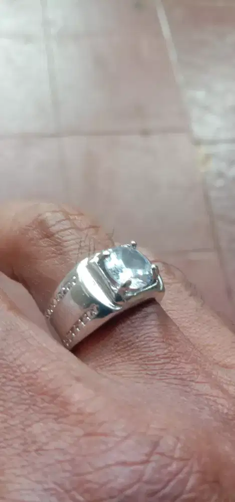 Cincin titanium mata sirkon cakep