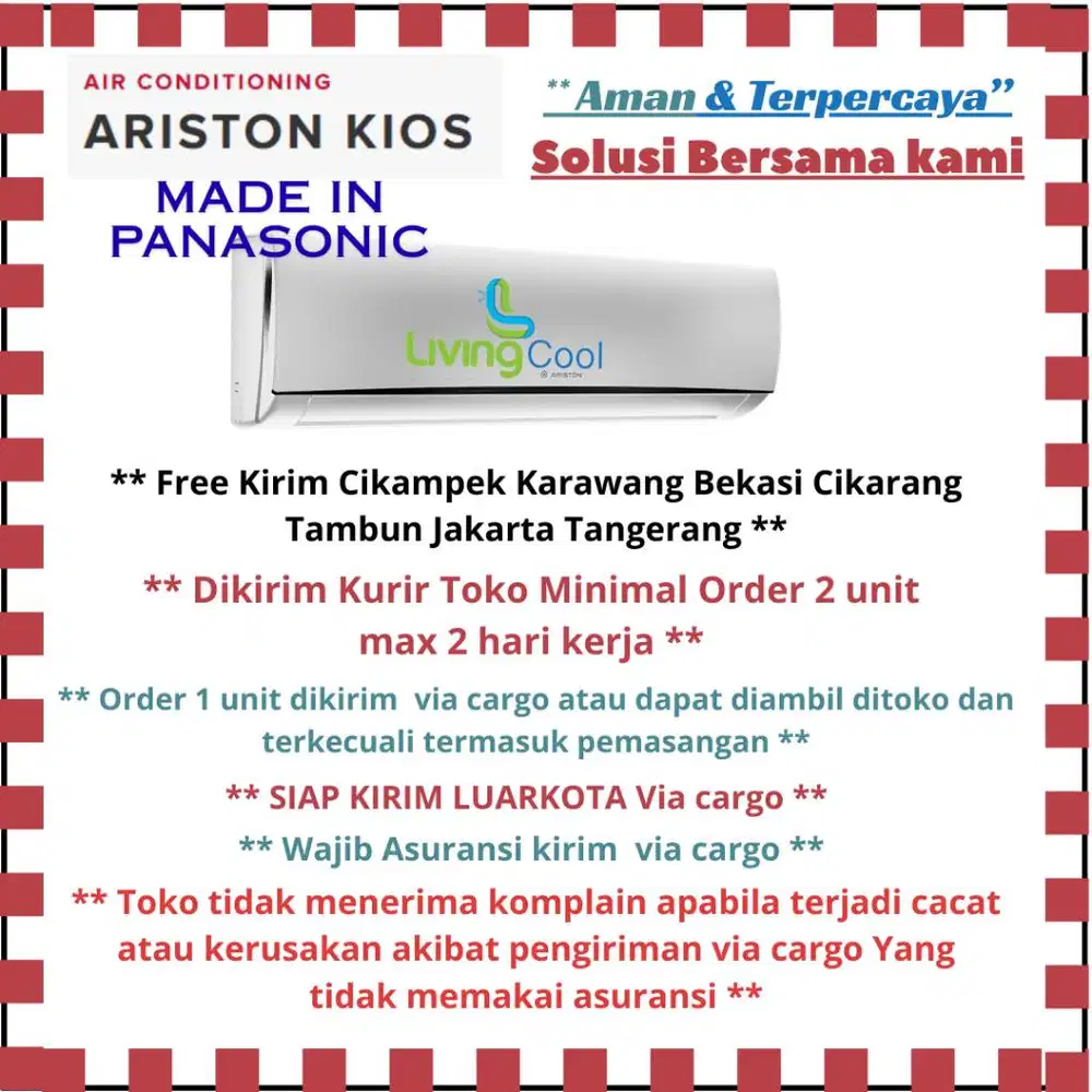 ARISTON AC Standard 1PK KIOS-9 Garansi Free Kirim Karawang  BEKASI
