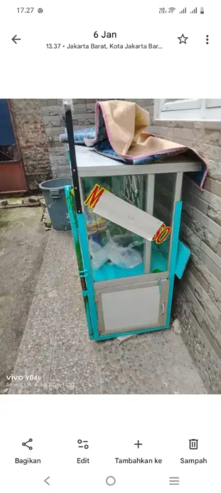 jual gerobak mie ayam duduk di motor