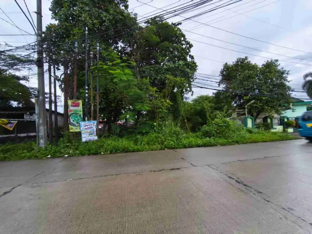 Tanah murah dibawah pasaran di Jalan utama Karadenan Cibinong Bogor