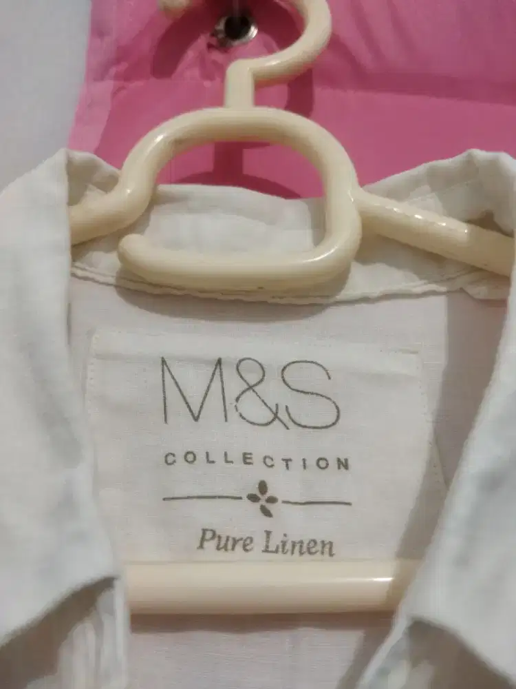 Preloved brand M&S(Marks&Spencer)kemeja putih,2bh celana