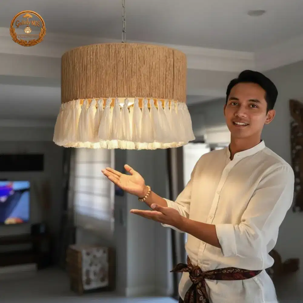 Lampu Gantung Anyaman Rumbai Premium