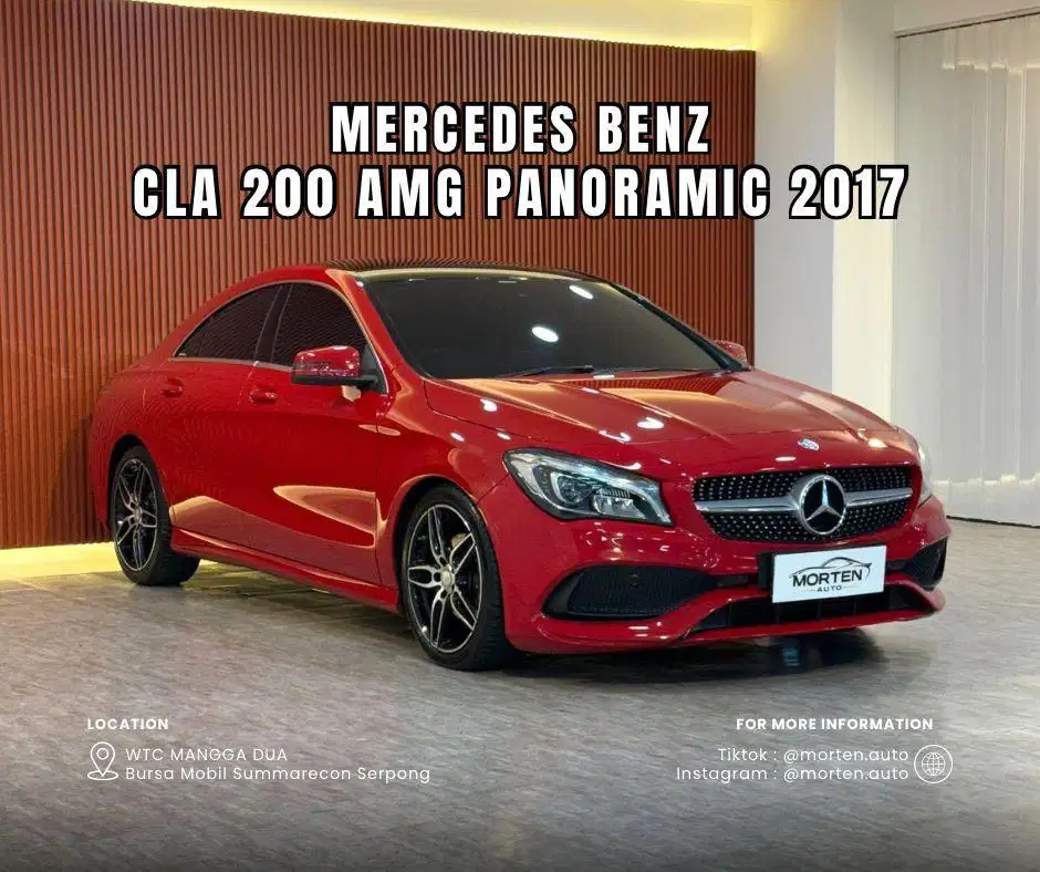 Mercedes Benz CLA 200 AMG Panoramic 2017 Odo 35 Ribu Record Bergaransi