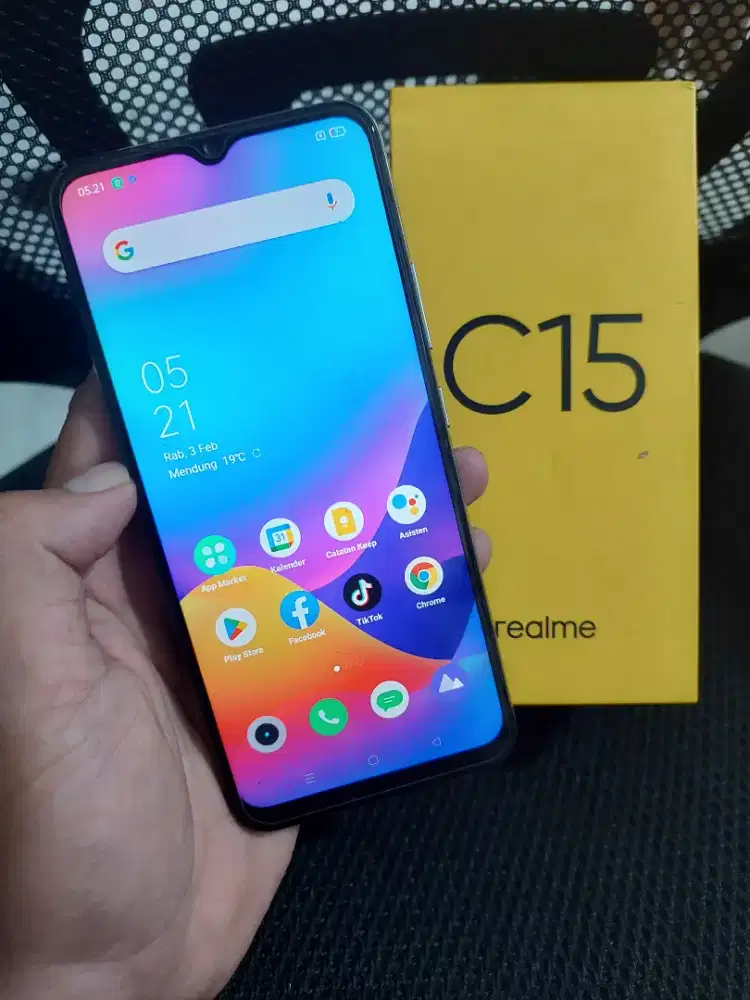REALME C15 6000MAH FULLSET LENGKAP
