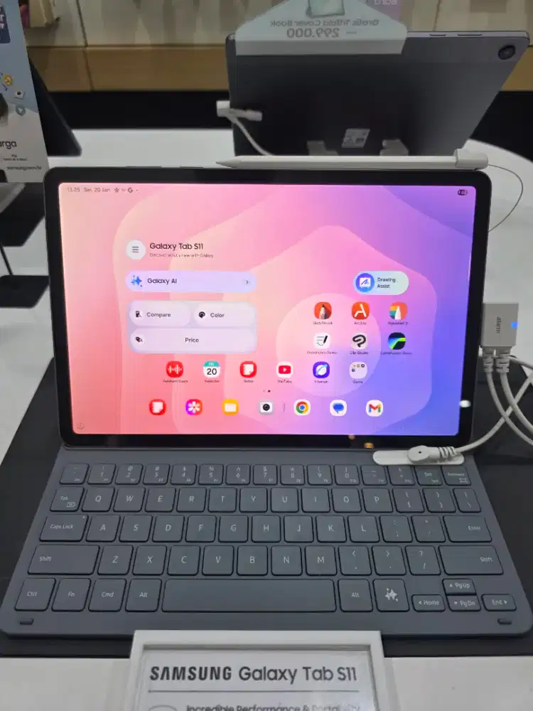 BRLI SAMSUNG TAB S11 GRATIS KEYBOARD BOOK COVER