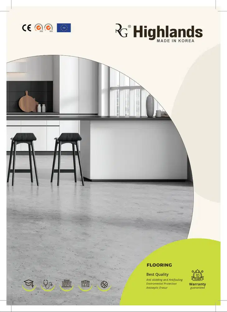 Lantai Vinyl Roll 1,2mm RG HIGHLAND Harga Per Roll Tahan Air dan Rayap