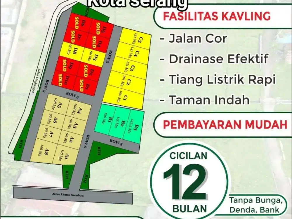 TANAH KAVLING DI PUSAT KOTA SERANG