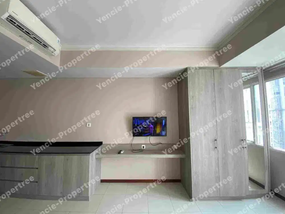 Disewakan semi furnish tipe studio apartment royal mediterania garden residence