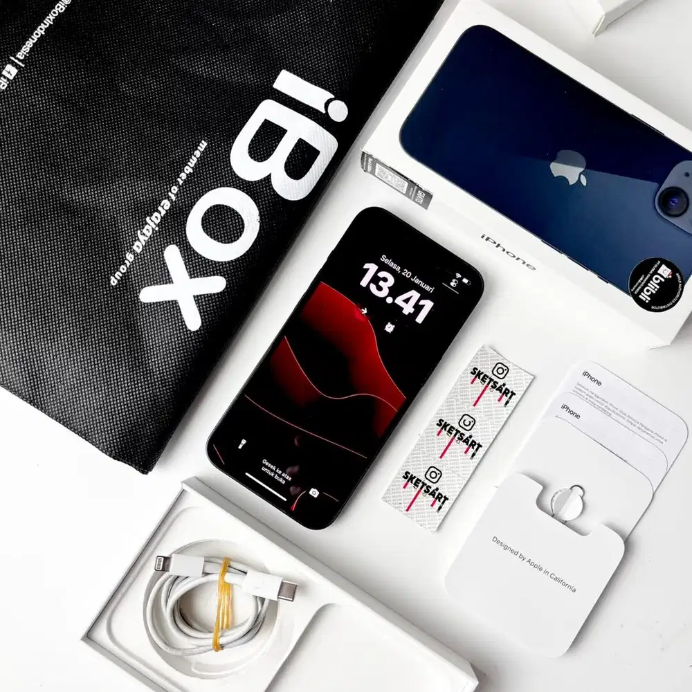 iPhone 13 128gb Black Garansi iBox Feb 2026 Battery Health 90%