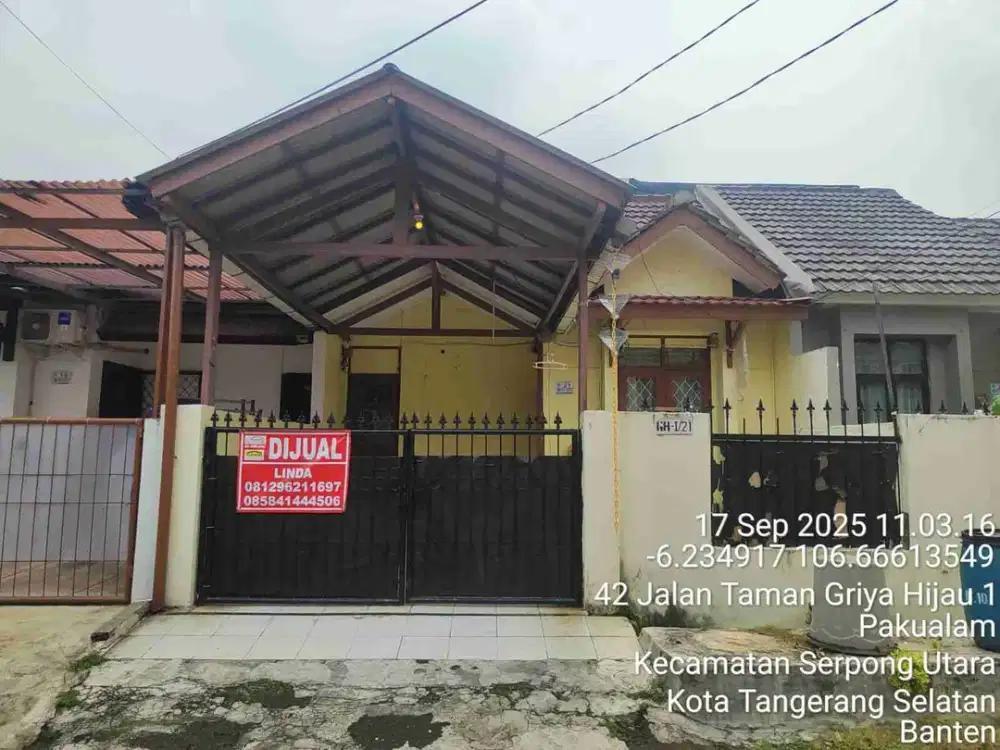Rumah di jual perumahan Griya hijau lokasi alam sutera