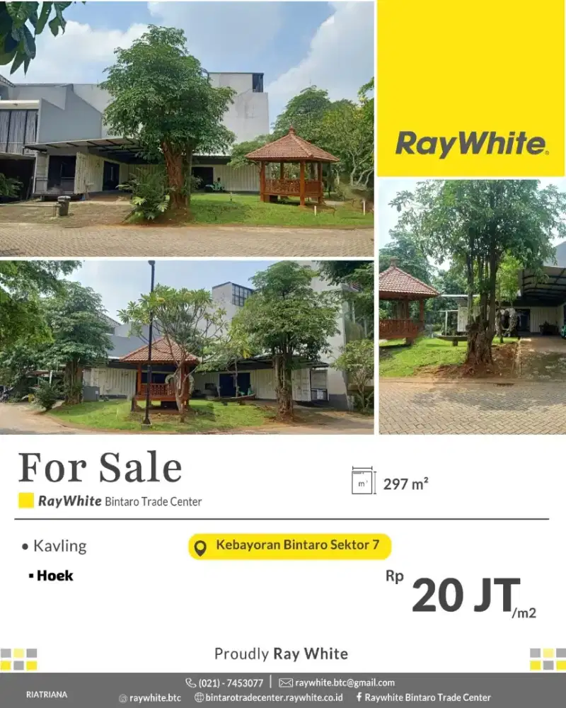 Kavling best deal di Cluster Kebayoran Bintaro Sektor 7