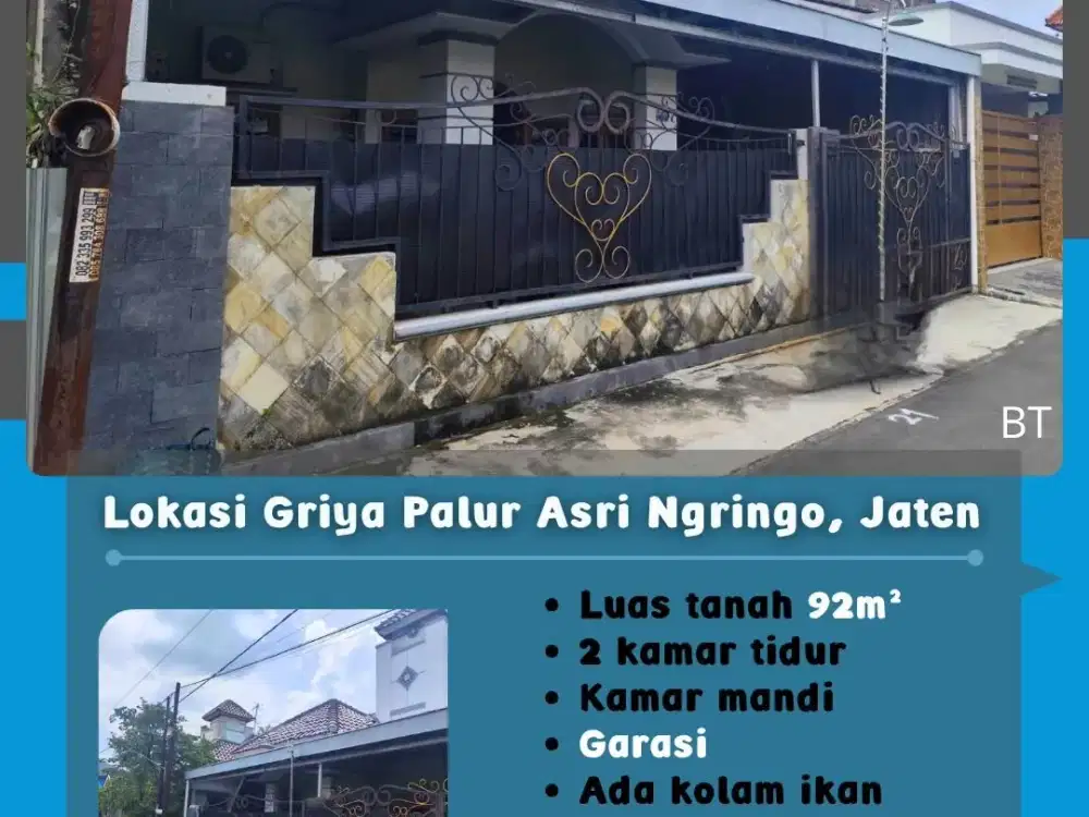 Rumah Griya Palur Asri Ngringo Jaten