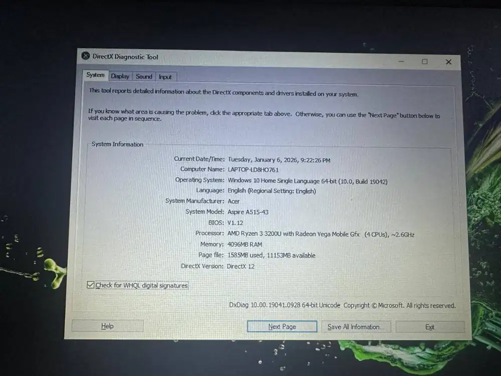 DIJUAL CEPAT LAPTOP ACER ASPIRE 5 (FREE MOUSE & TAS) Nego