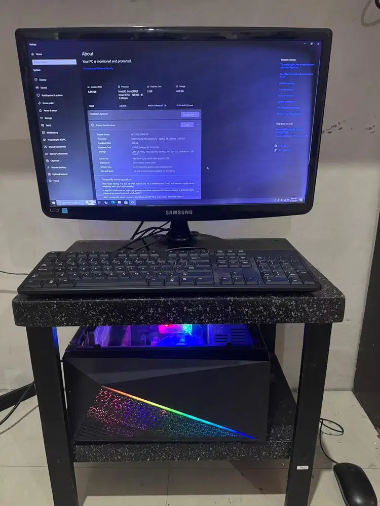 Jual satu  set pc desktop