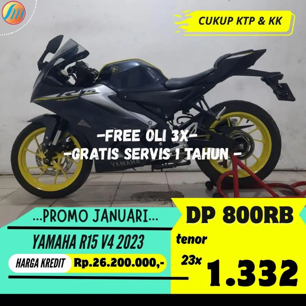 YAMAHA R15 V4 2023 DP CUKUP 800RIBU ANGSURAN TERJANGKAU BERGARANSI