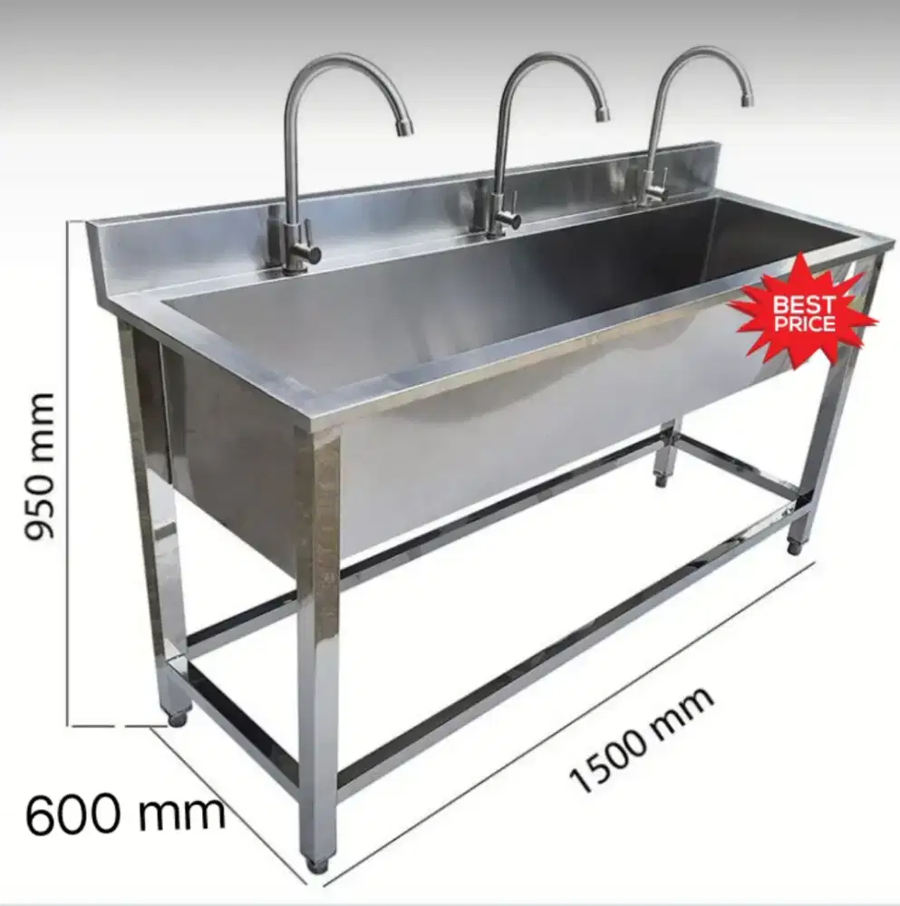 Meja sink / bak sink ss 304