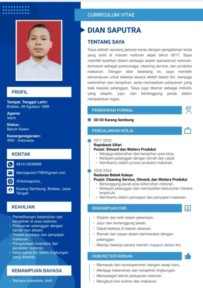 Cari pekerjaan restoran