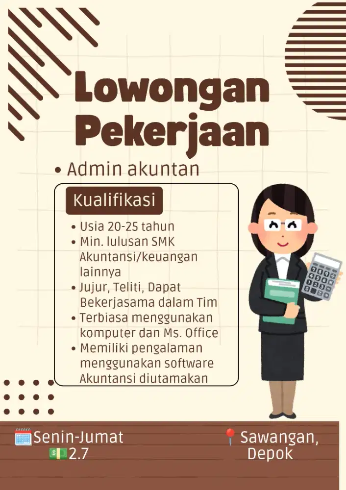 Admin akuntan depok