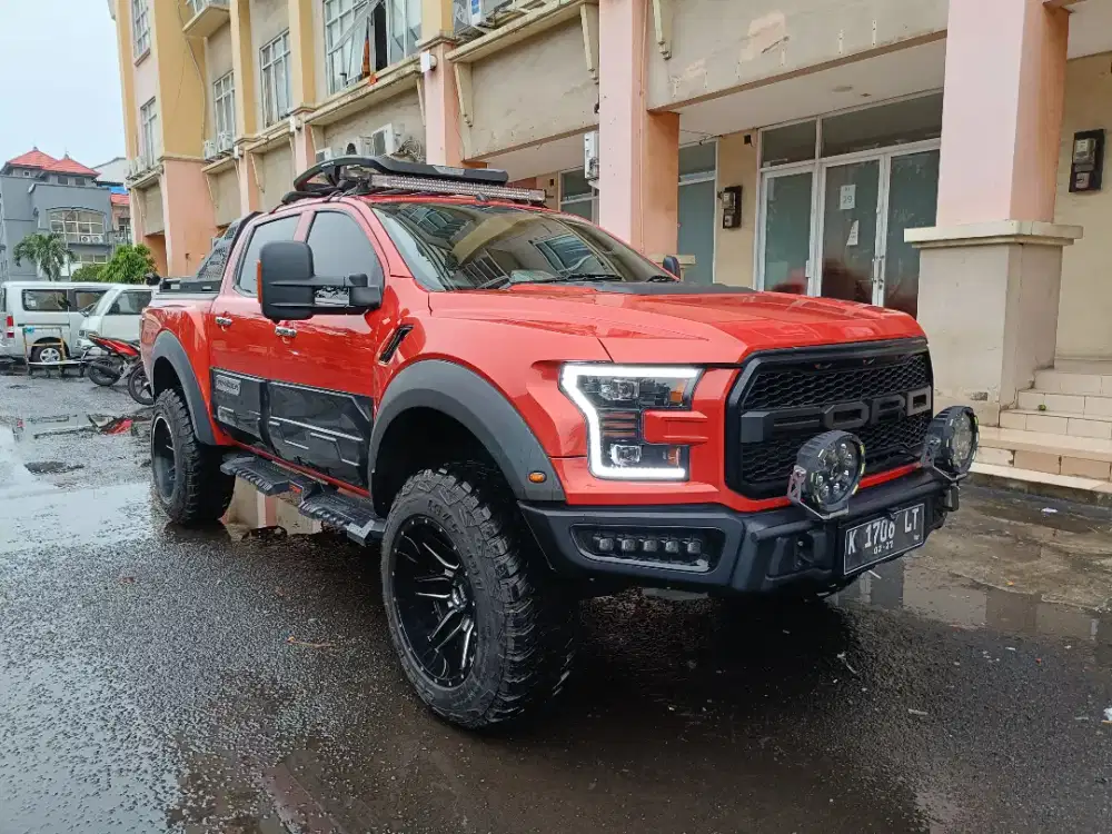 Ford Ranger DC XLT 4x4 MT 2012, Modif F150 Raptor Orange Metallic