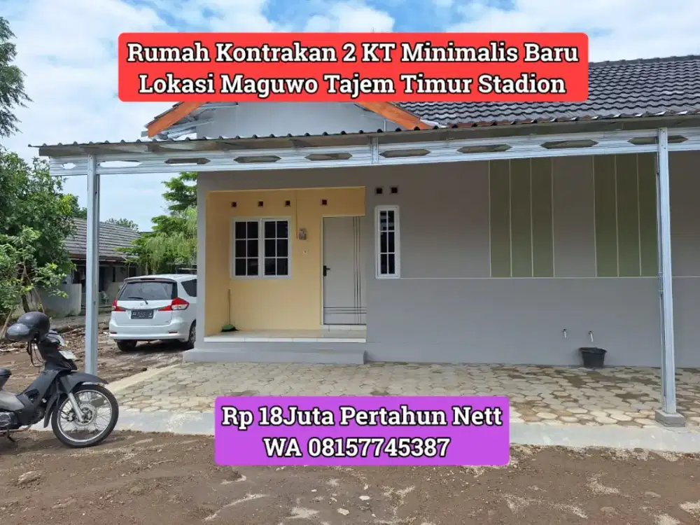 RUMAH BARU DISEWAKAN MAGUWO TAJEM LOTTEMART 18JUTA NETT 2KT