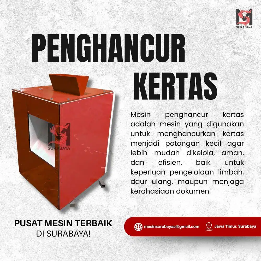 MESIN PENGHANCUR KERTAS