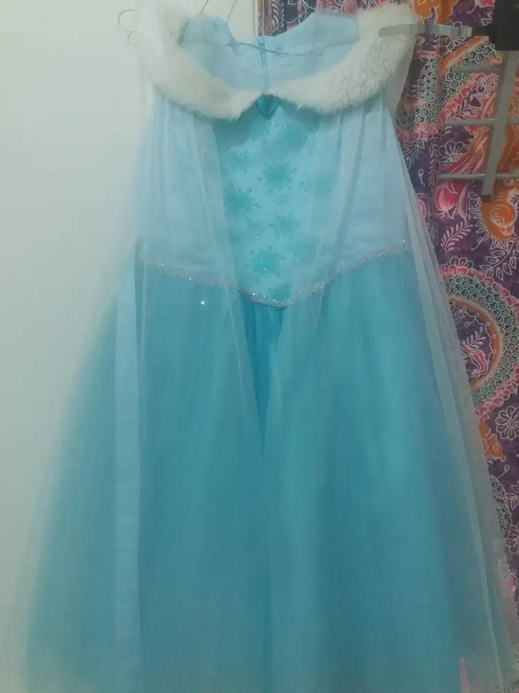 gaun ulang tahun untuk umuran 5 tahun ke atas. gaun elsa