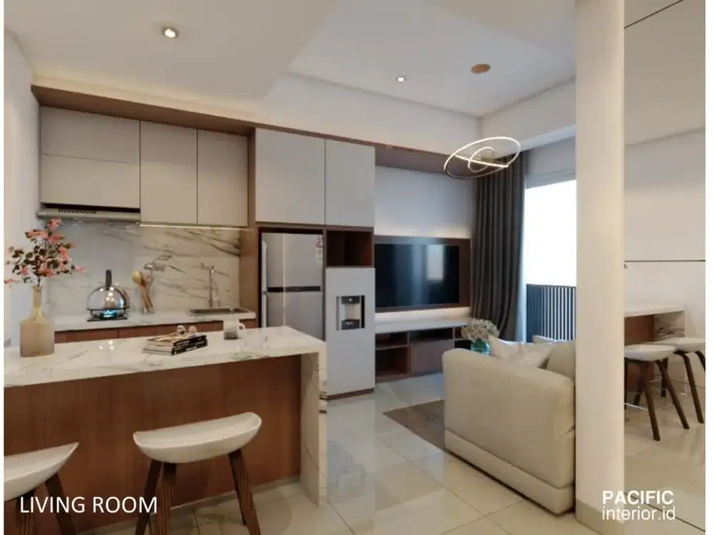 Jual Murah Apartemen Roseville Type 2BR 60sqm Free Furnish - Fasilitas Lengkap Setara Hotel Bintang 5