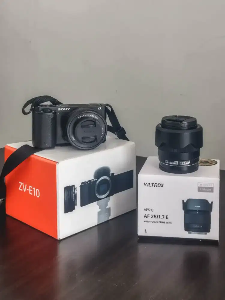 Jual kamera ZV E10 kit dan lensa viltrox 25mm