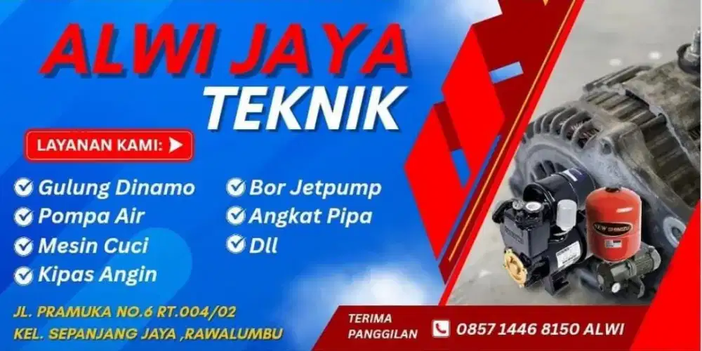 Jasa perbaikan pompa air dan bor jetpump