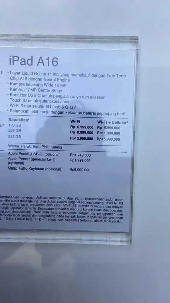 ipad A16 kredit by home credit