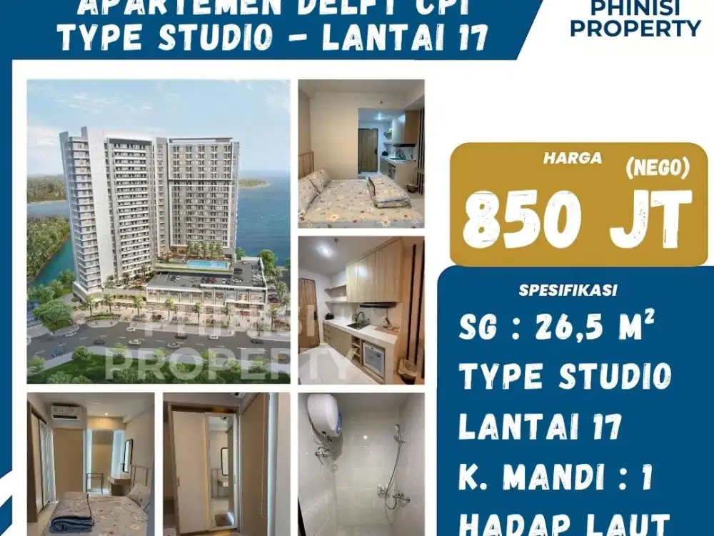 DIJUAL APARTEMEN DELFT CPI TYPE STUDIO – LANTAI 17